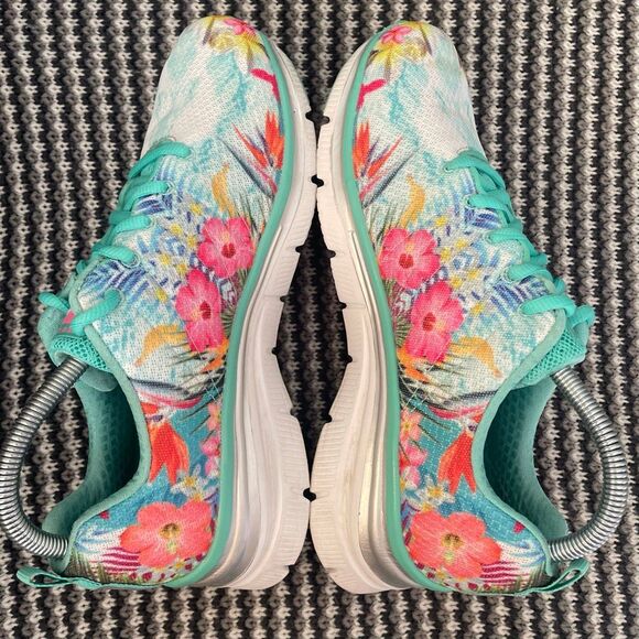 Skechers colorful tropical sneaker women’s shoe size 9 - Picture 9 of 12